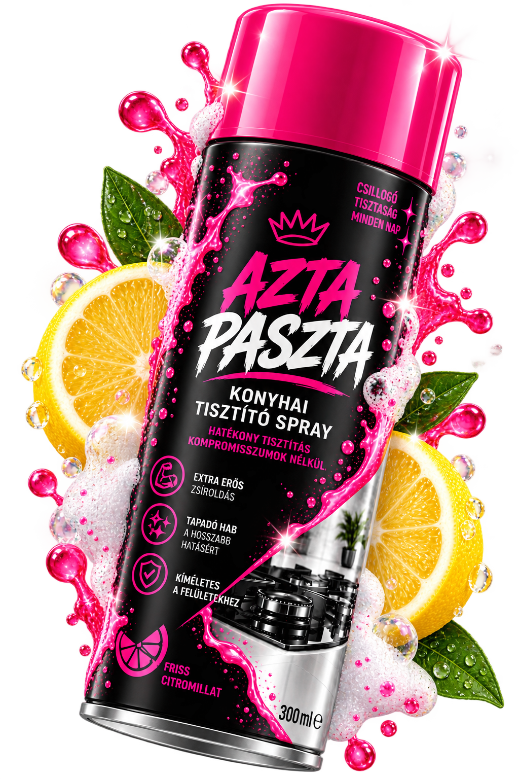 AZTAPASZTA konyhai tisztítóspray flakon